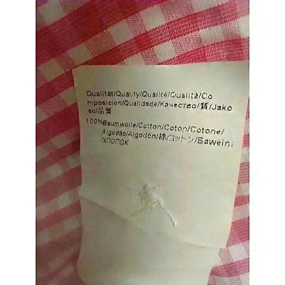 Men's Hugo Boss Button Front Pink Plaid Shirt Sz 43/17 Egyptian Cotton Slim Fit - Picture 9 of 9